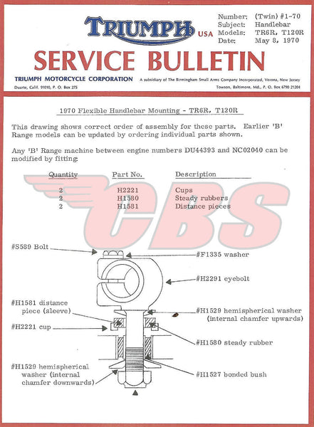 Triumph Service Bulletins