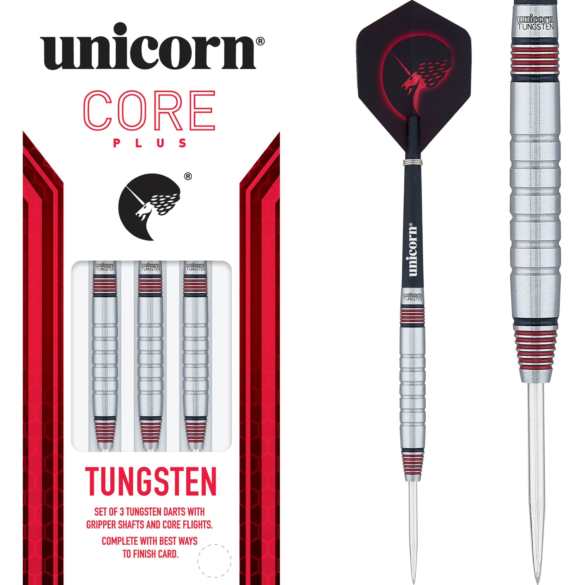 Unicorn Core Plus Win Darts - Steel Tip - 2 - Ringed