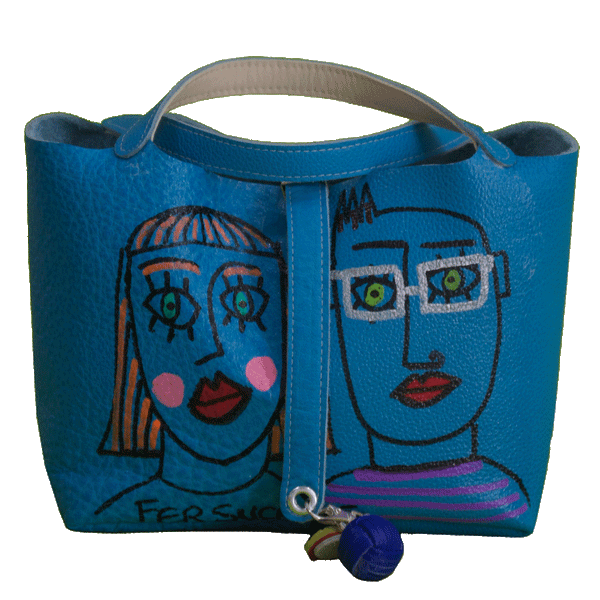 Young Couple Pop Bags by Fer Sucre in collaboration with Yaroslava Alonso