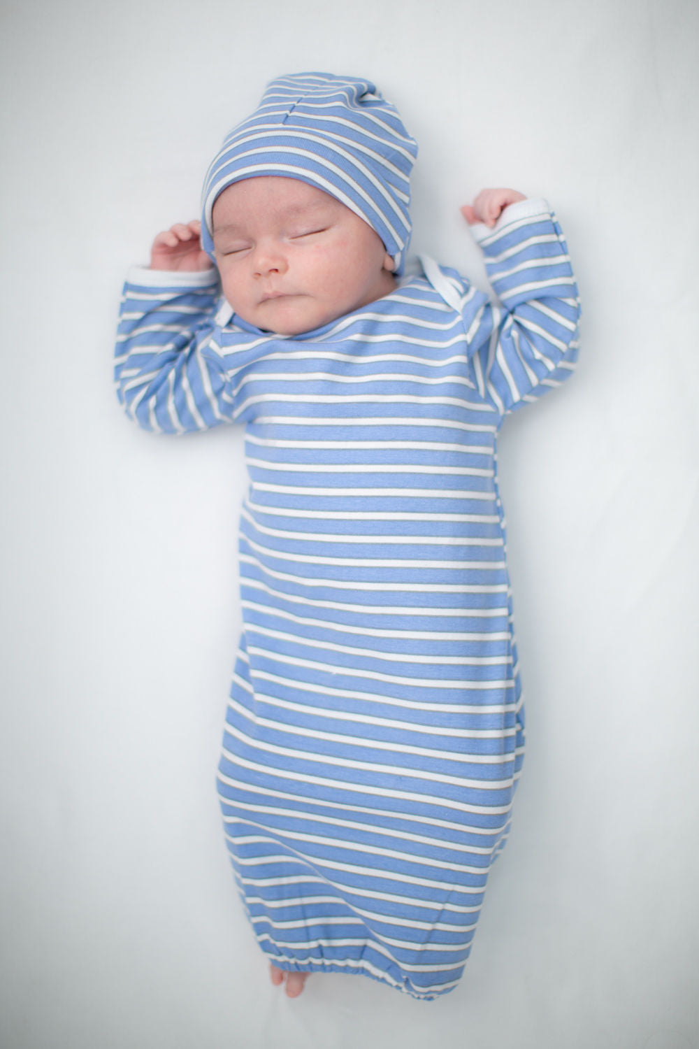 newborn gown and hat