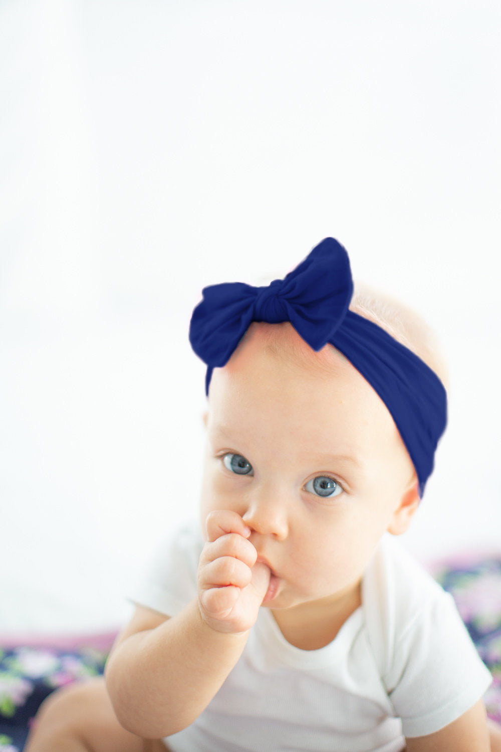 navy blue baby headband