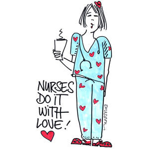 Nurses Do it with Love Emerson Street nightshirt in a bag