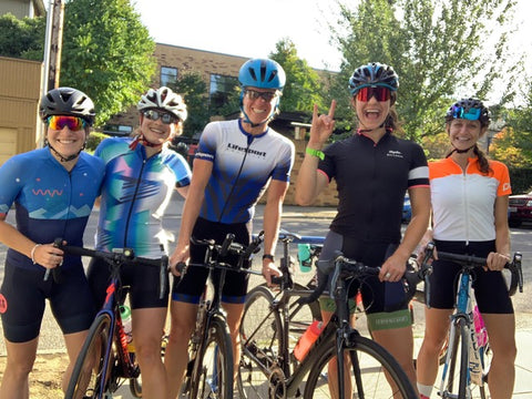 BATWomen triathlon team on a bike ride