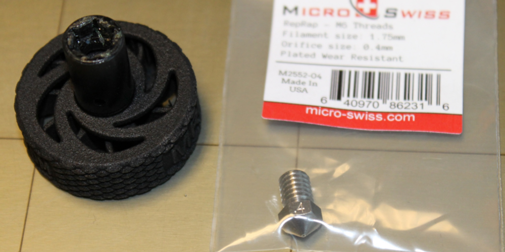 Nozzle tool from Olsson & wear-resistant nozzle from Micro-swiss