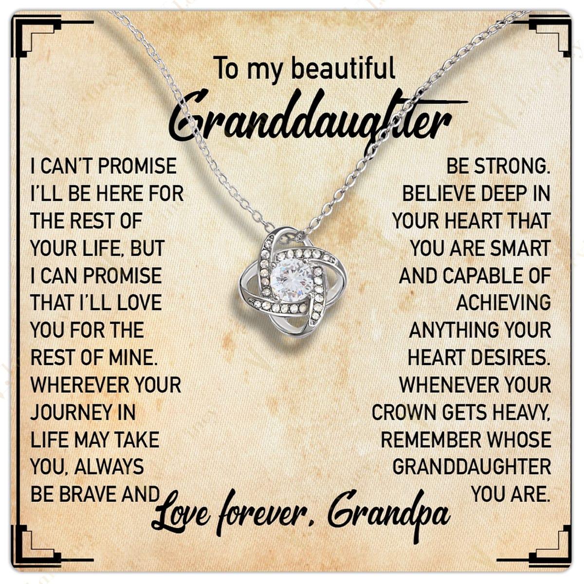 message card necklace granddaughter