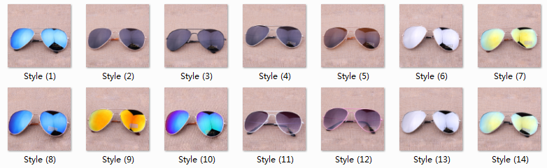 New Fashion sun glasses Goggle Metal Eyewear Bat Mirror UV Protection Multi Color for Unisex 