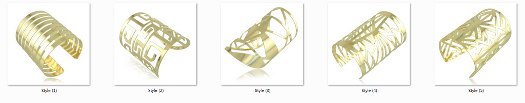 Punk Style Cuff Bangles Gold Plated Geometry Hollow out Metals Bracelet Clothes Jewelry Costume Jewellery 5Model Choice