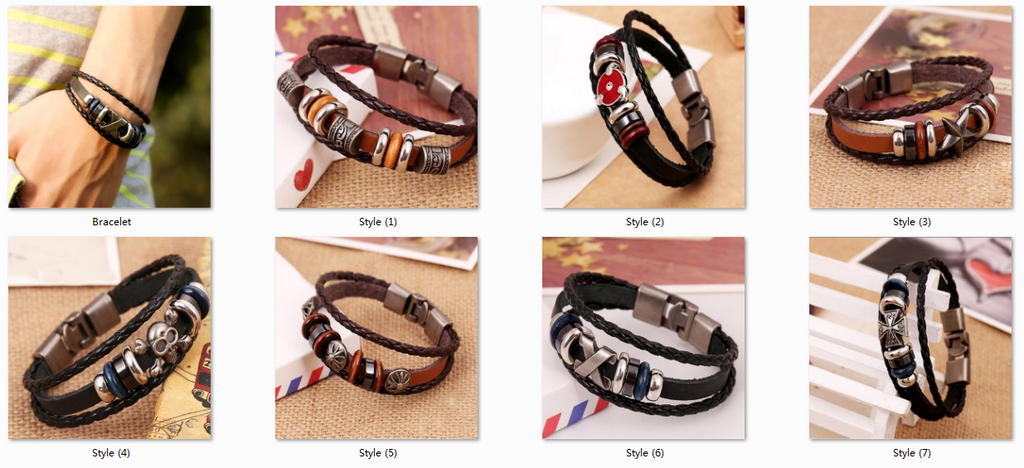 Punk Unisex Women Men Wristband Metal Studded Surfer Leather Bracelet Best Gifts