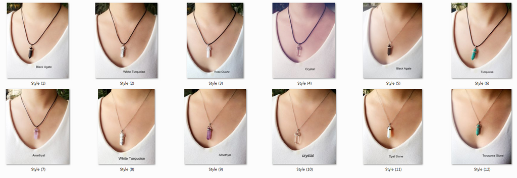 Quartz necklaces Pendant Necklace women jewelry accessories chain with crystal agate necklace