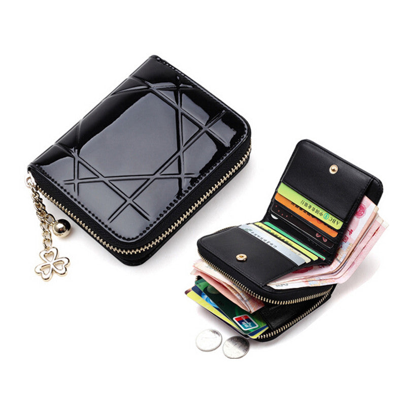Patent Leather Women Short Wallets Ladies Small Wallet Zipper Roomy Co | Buycoolprice