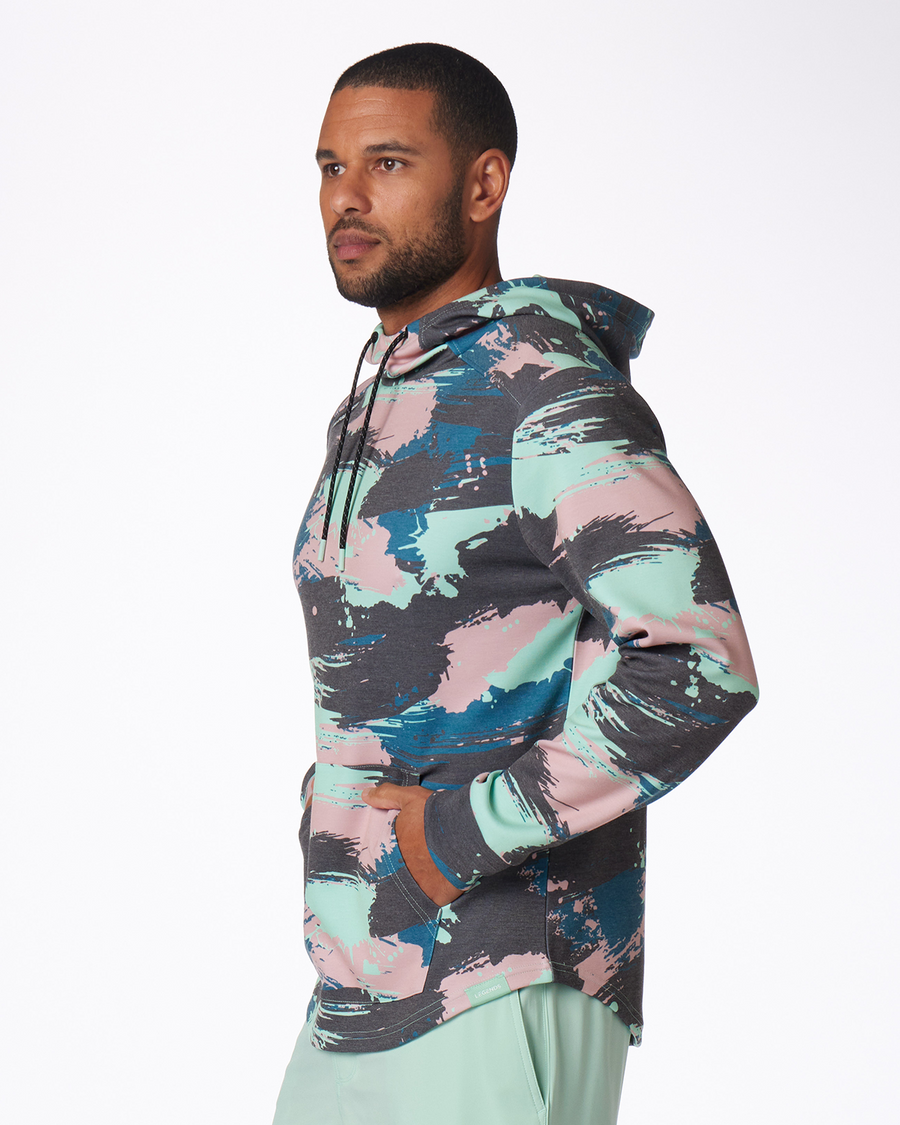 Hawthorne Tech Hoodie Pale Green Stroke Camo