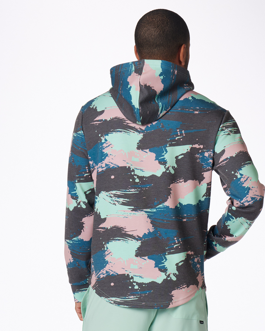 Hawthorne Tech Hoodie Pale Green Stroke Camo