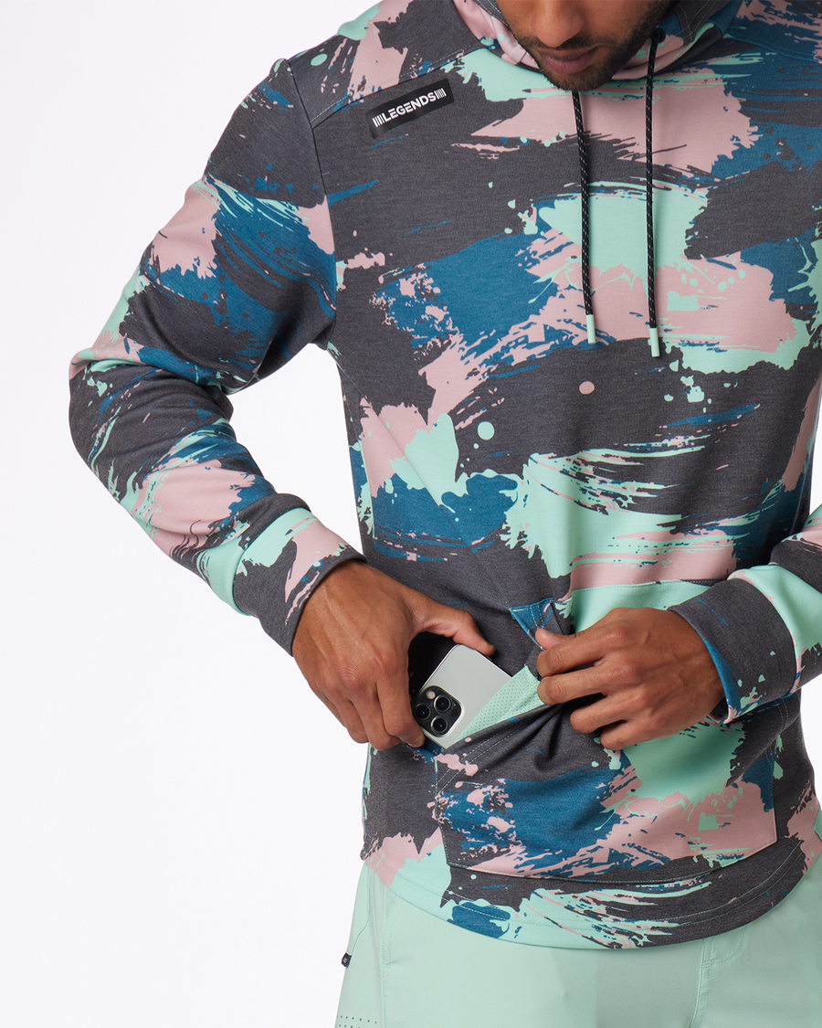 Hawthorne Tech Hoodie Pale Green Stroke Camo