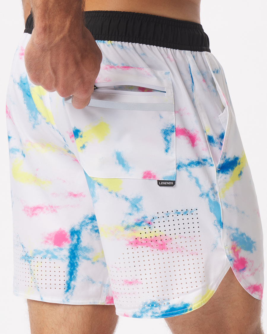 Luka Short White Multi Airbrush