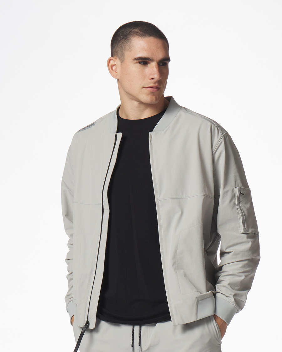 Carson Bomber Jacket Light Gray