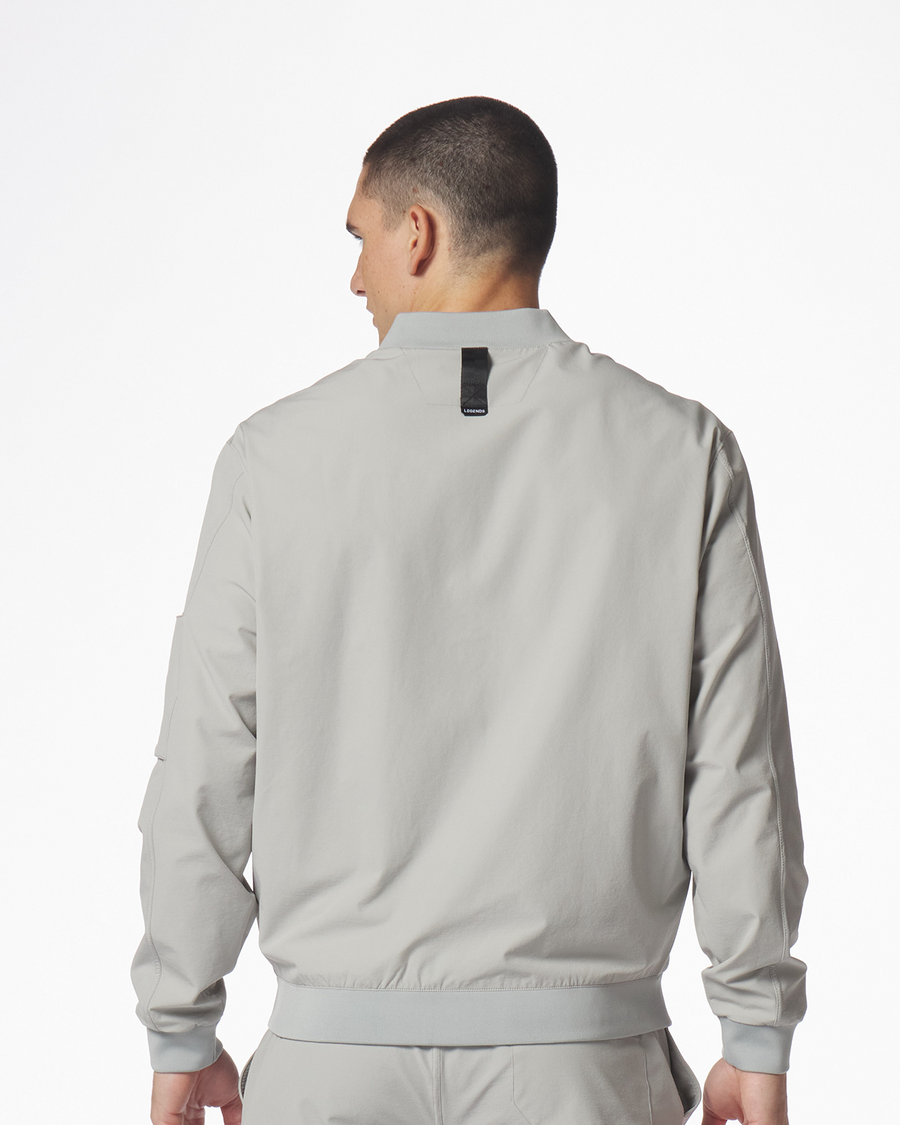 Carson Bomber Jacket Light Gray