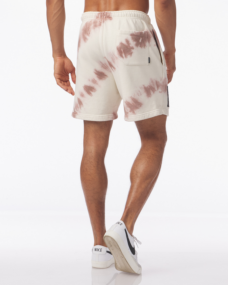 Fairfax Sweat Short Mauve Tie Dye Stripe