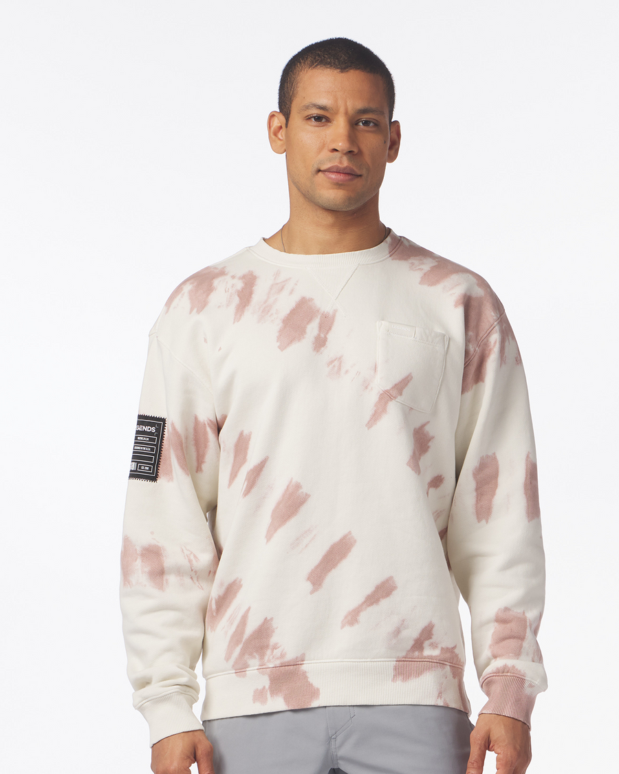 FairFax Crew Mauve Tie Dye Stripe