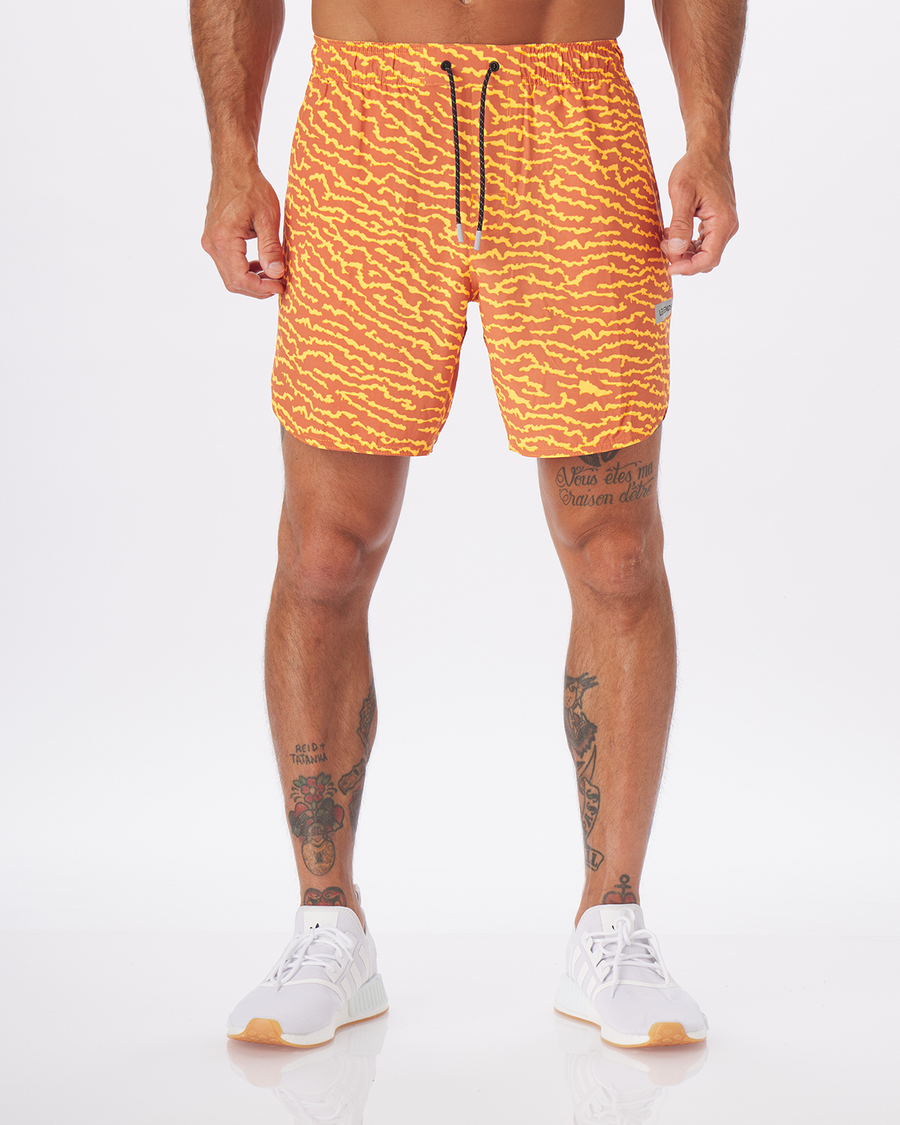 Luka Short Orange Pop Tiger Stripe