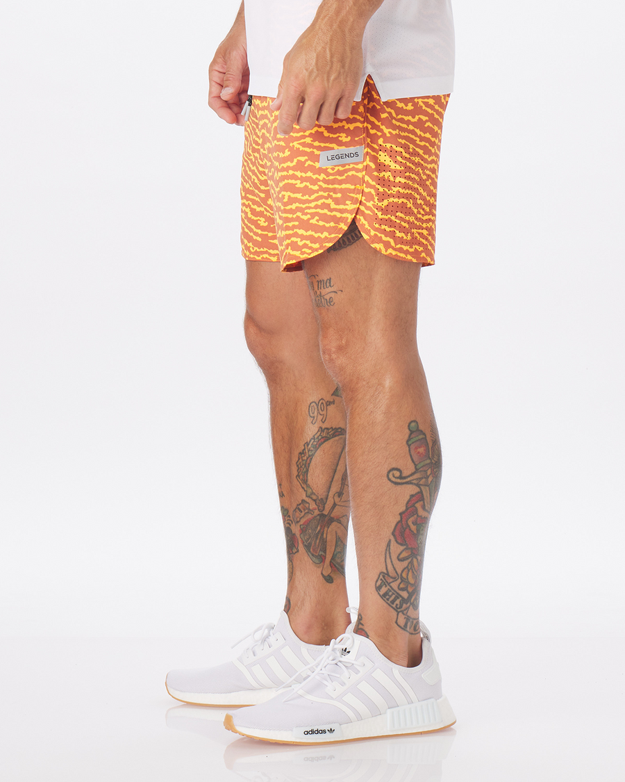 Luka Short Orange Pop Tiger Stripe