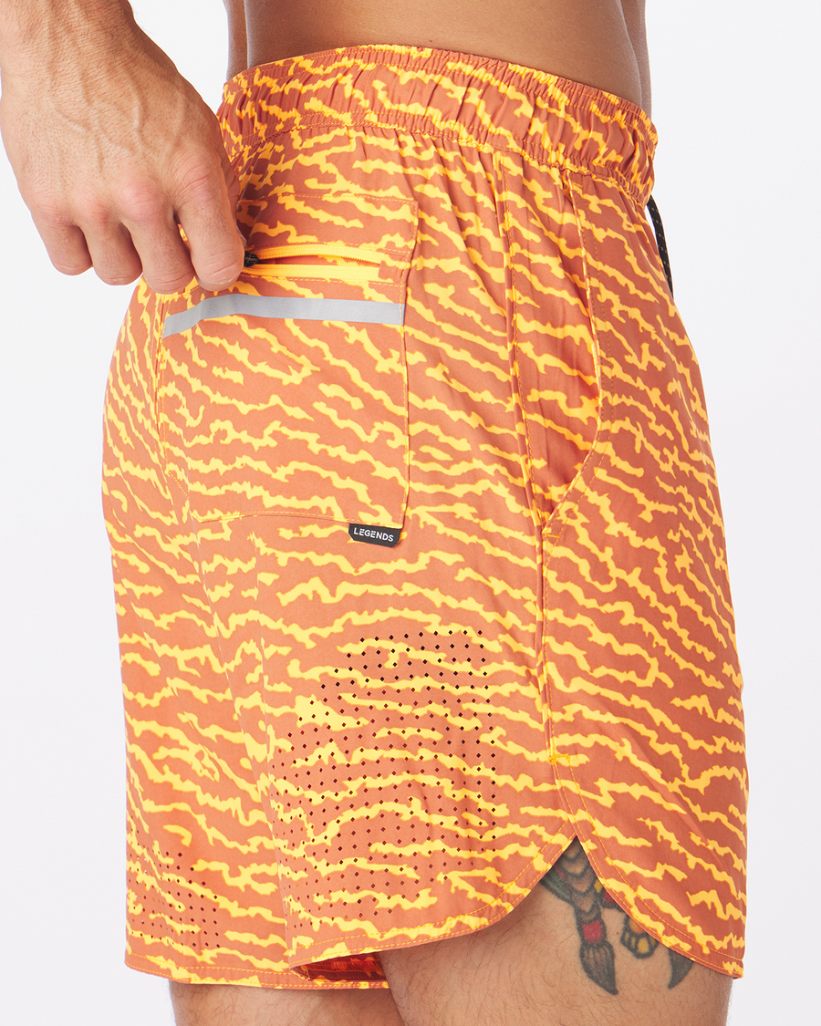 Luka Short Orange Pop Tiger Stripe