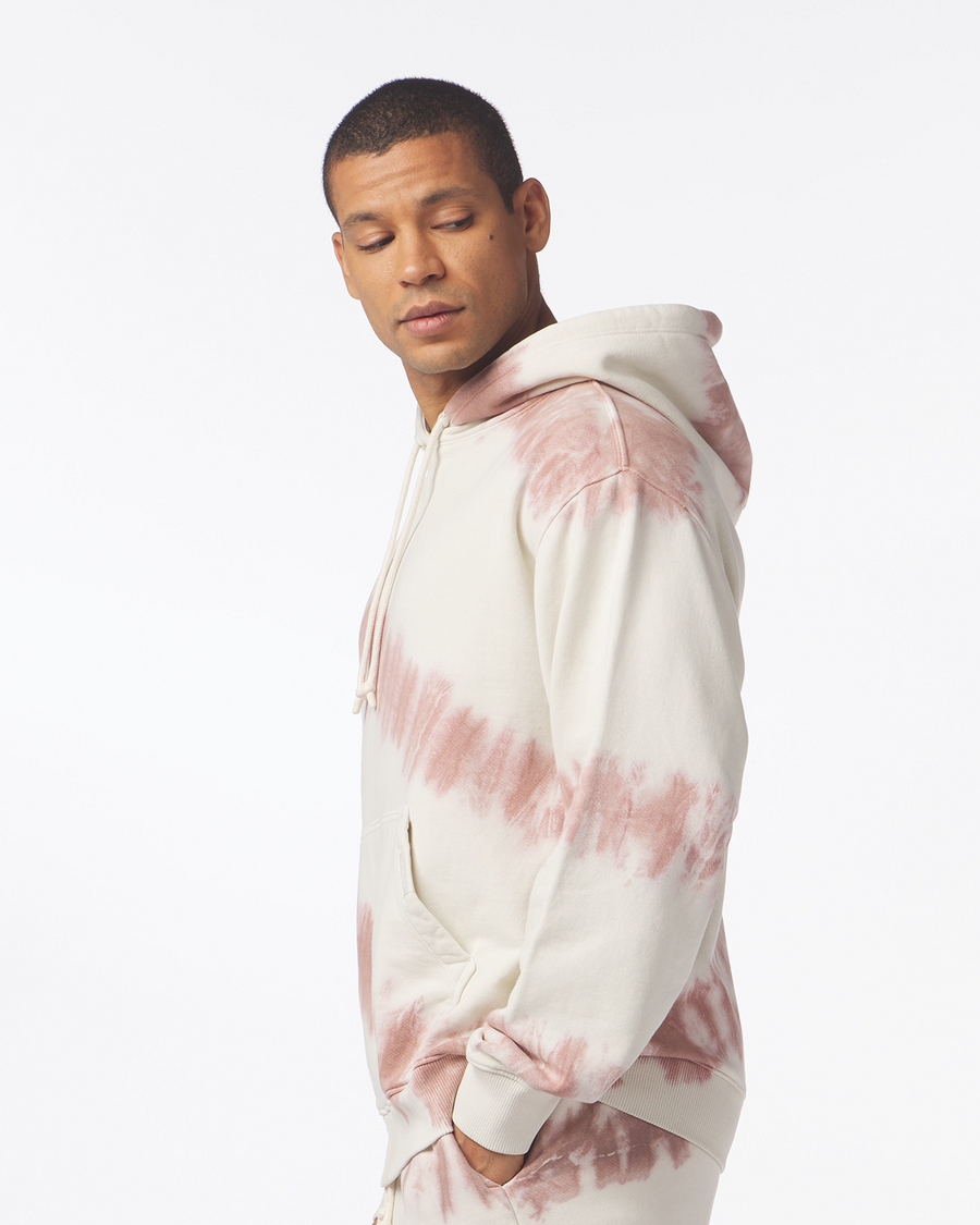 FairFax Hoodie Mauve Tie Dye Stripe