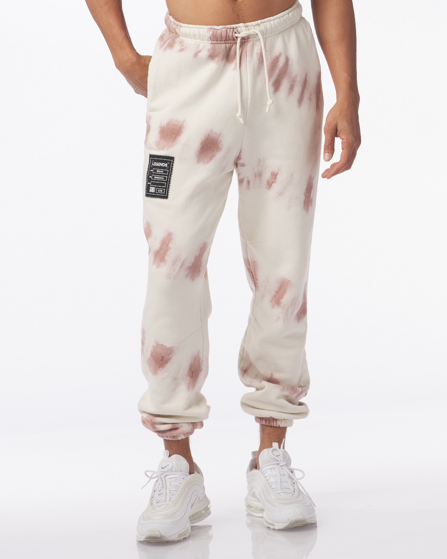 Fairfax Sweatpant Mauve Tie Dye Stripe