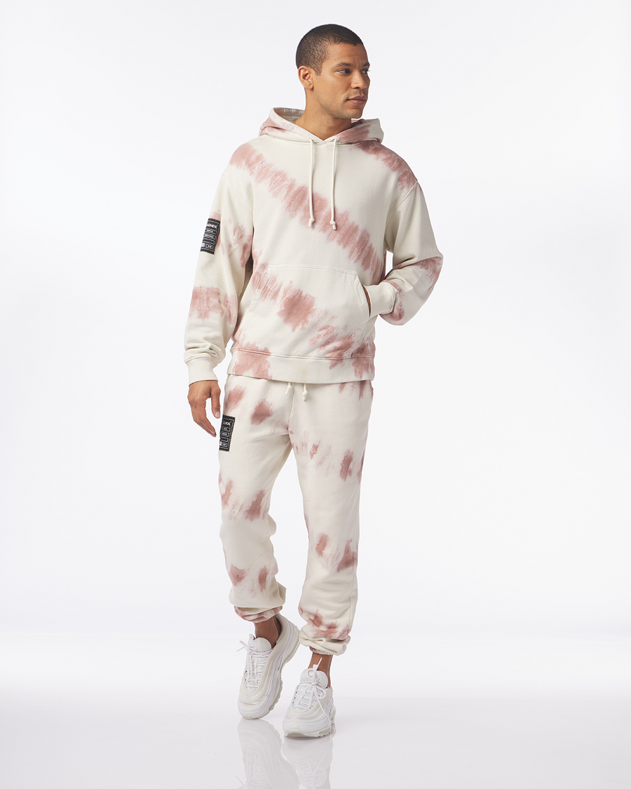 Fairfax Sweatpant Mauve Tie Dye Stripe