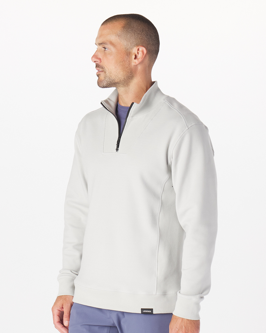 Highland Quarter Zip Light Gray