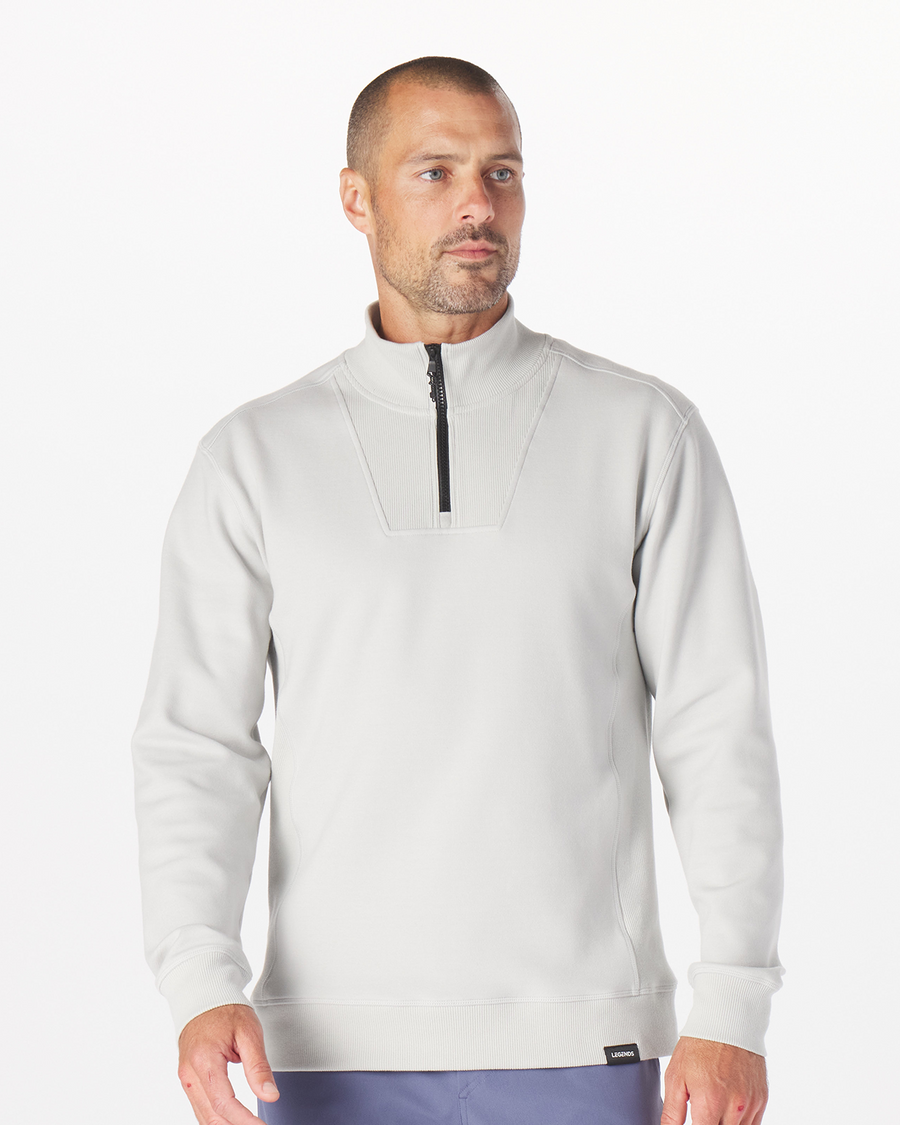 Highland Quarter Zip Light Gray