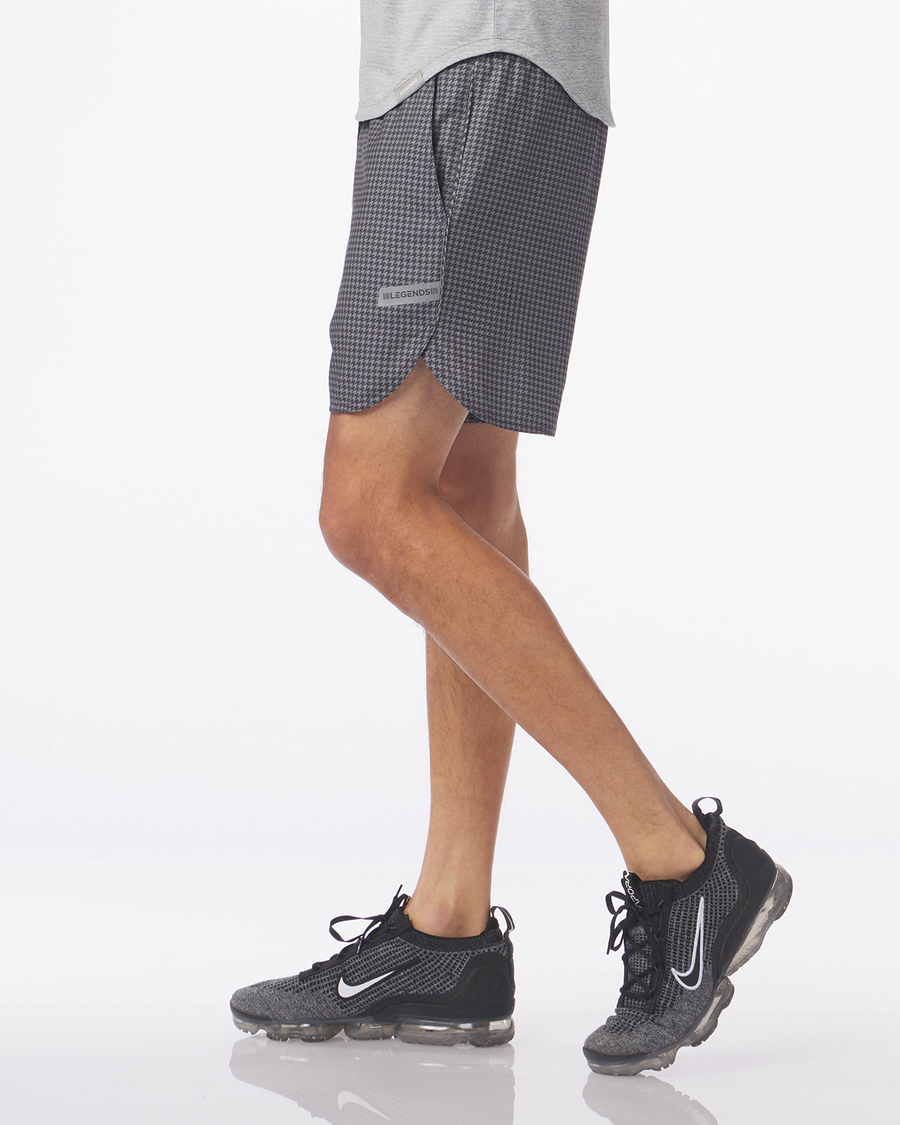 Luka Short Charcoal Micro Houndstooth