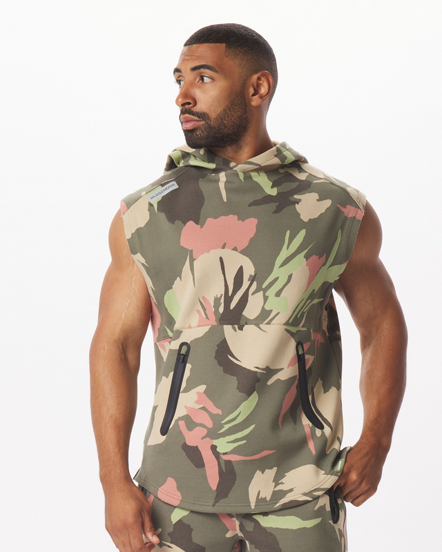 Precision Sleeveless Hoodie Floral Camo