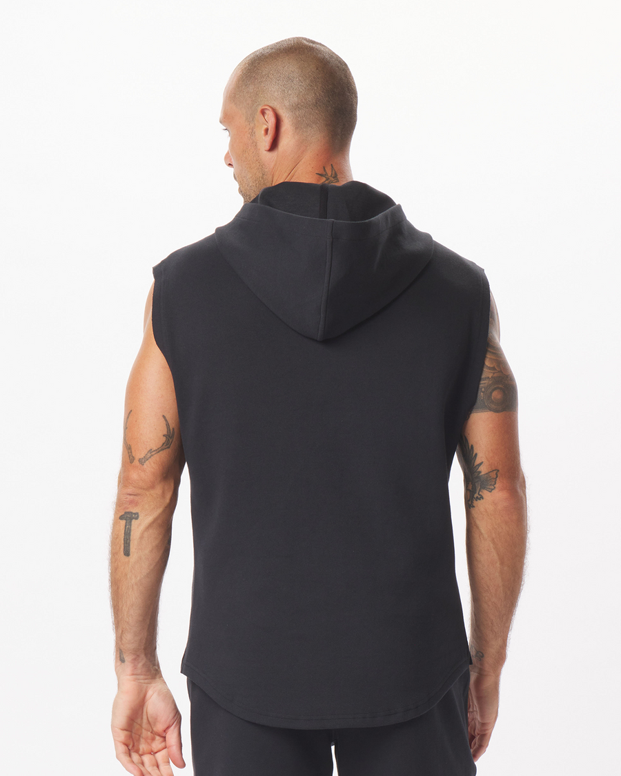 Precision Sleeveless Hoodie Washed Black