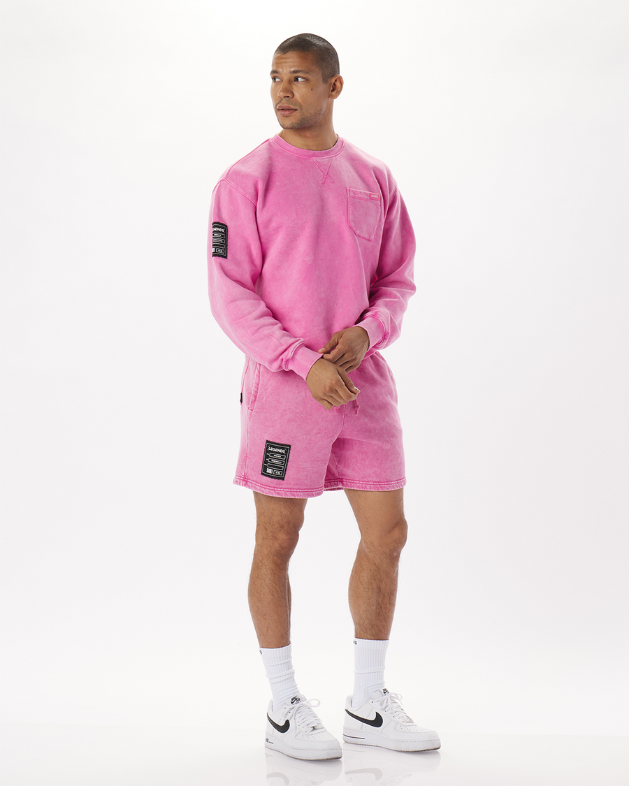 Fairfax Sweat Short Washed Hot Pink