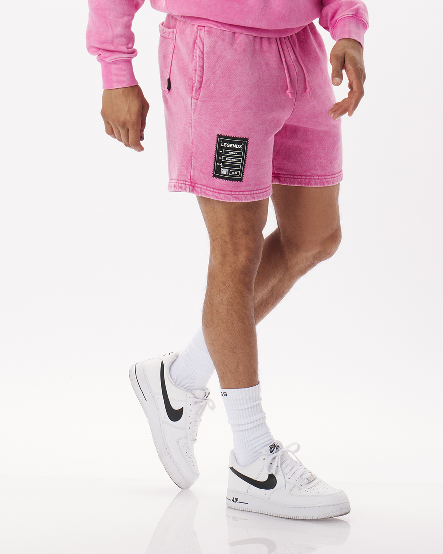 Fairfax Sweat Short Washed Hot Pink