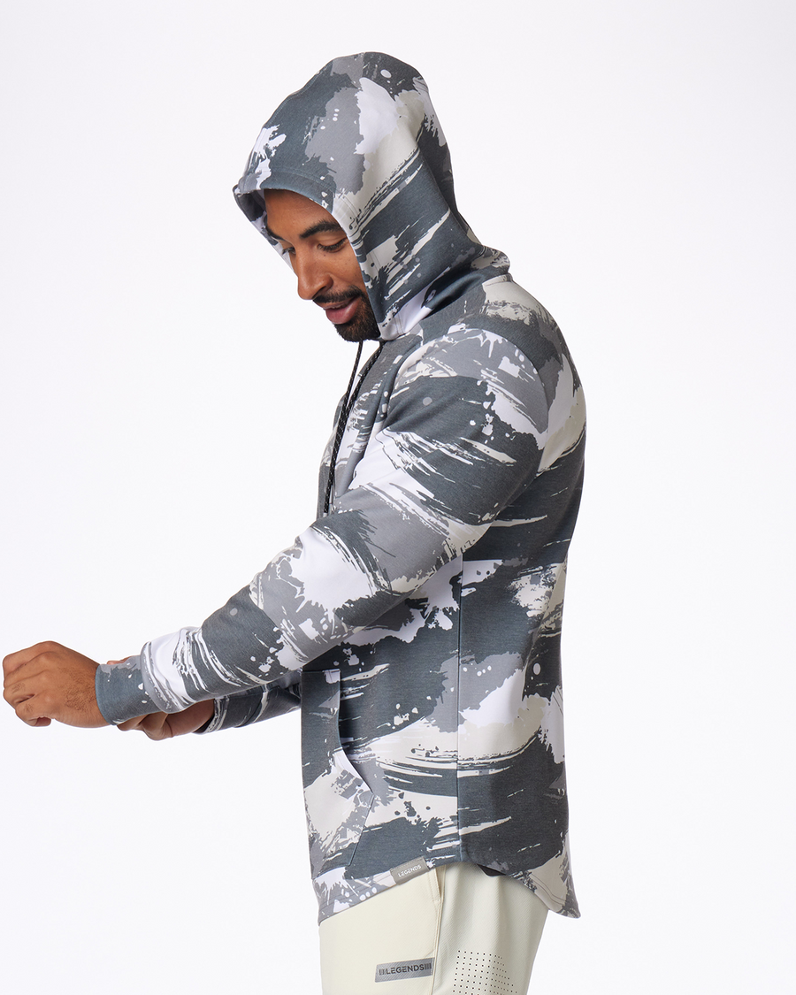 Hawthorne Tech Zip Hoodie Gray Stroke Camo