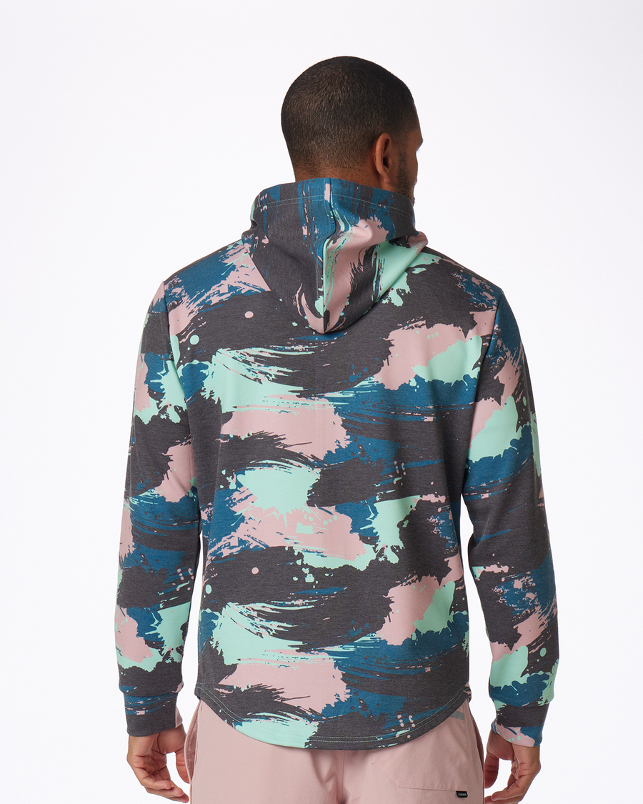 Hawthorne Tech Zip Hoodie Pale Green Stroke Camo