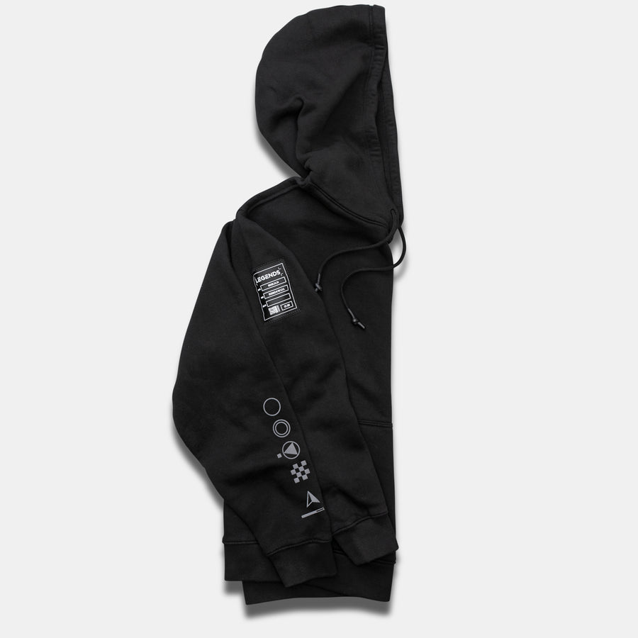 FairFax Hoodie Black Compass Graphic