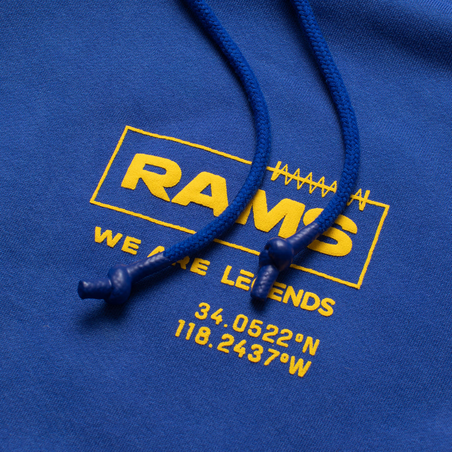 RAMS x LEGENDS FairFax Hoodie Washed Royal Blue