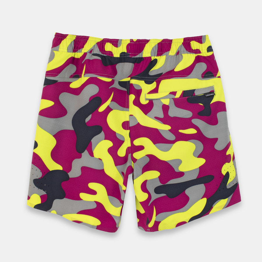 Relay Short Oversized Camo Raspberry Gray