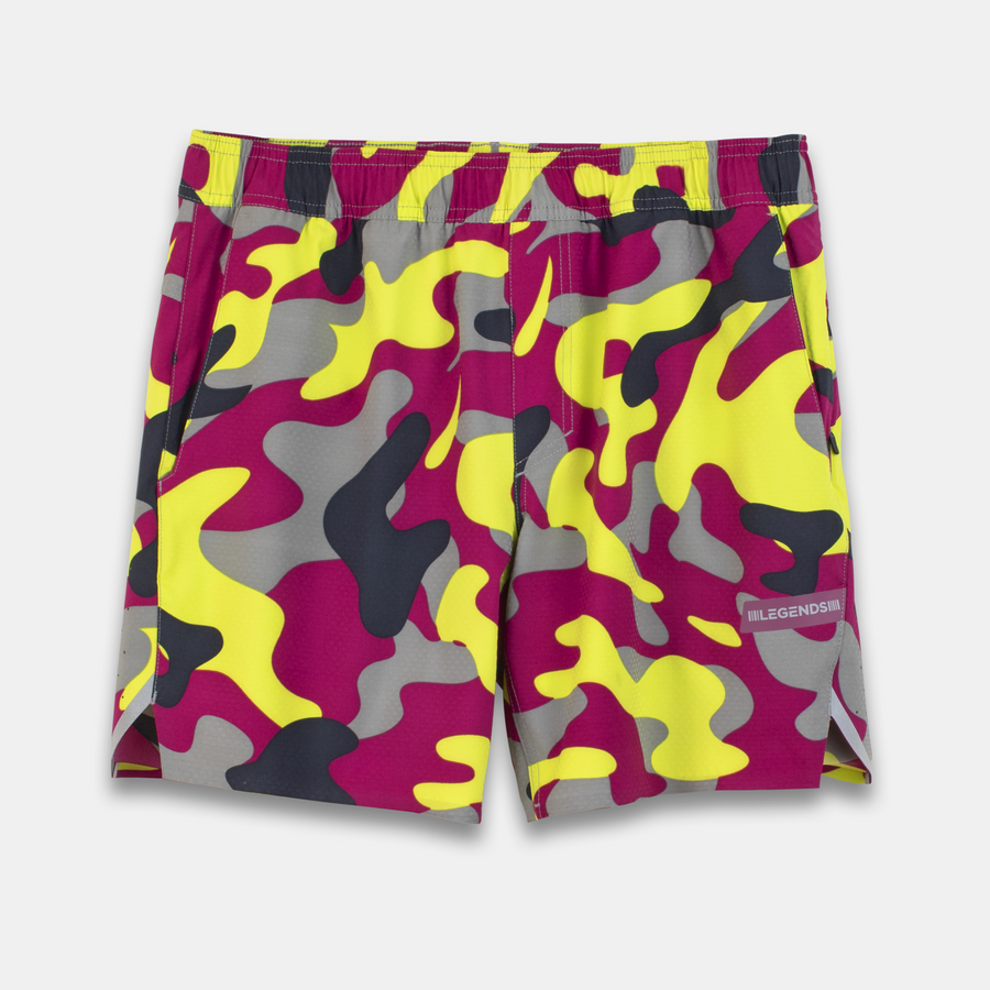 Relay Short Oversized Camo Raspberry Gray