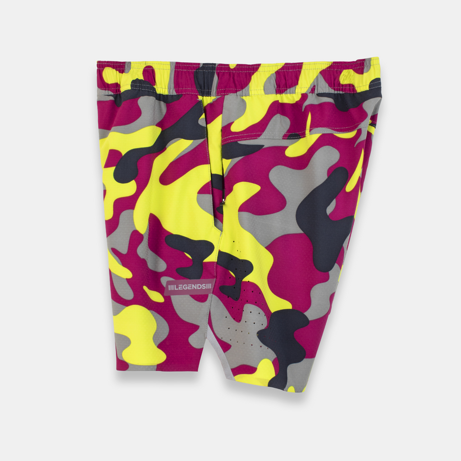 Relay Short Oversized Camo Raspberry Gray