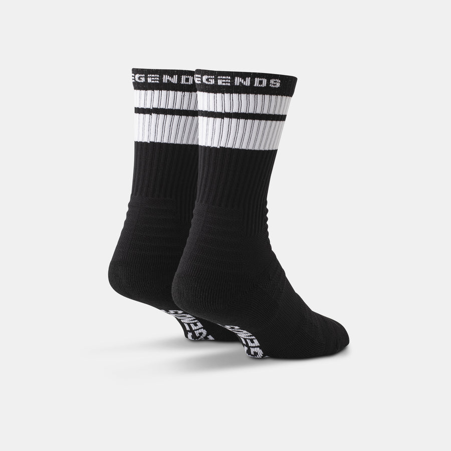 Micro Spotlight Athletic Sock Black-White Stripe