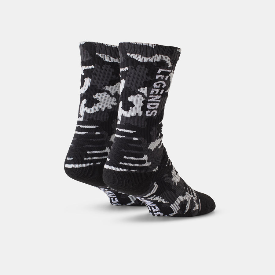 Vertical Spotlight Sock Black Camo