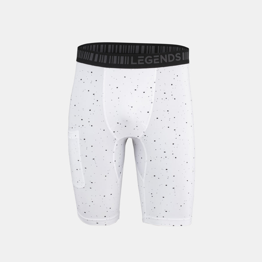 Cambo Short White-Black Splatter