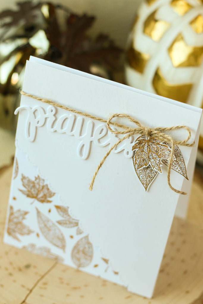 Brutus Monroe's papers are printed with toner ink, which means you can foil them! This card is created with the Fall Tangled Elements paper stack. Clean, classic design! 