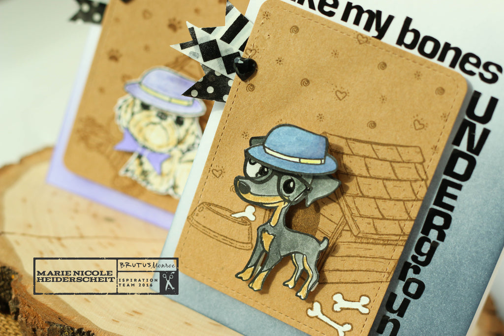 Hipster dogs! Mixing up your stamp sets to create your own scenes on your handmade cards! 