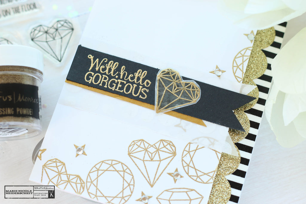 Brutus Monroe's Gilded embossing powder pairs perfectly with the Diamonds Stamp Set!