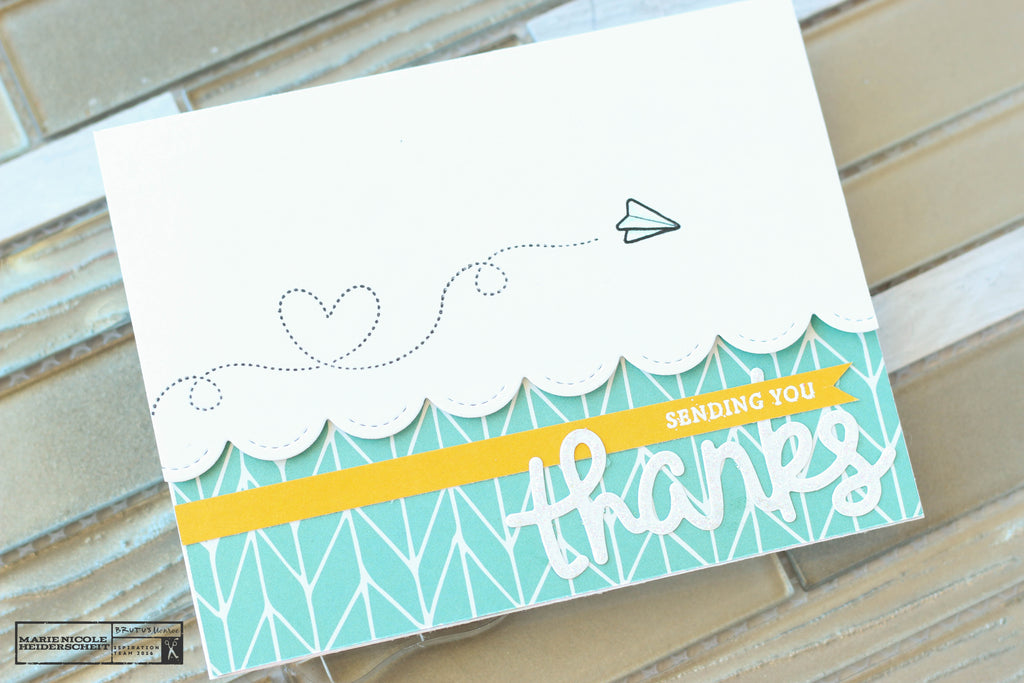 Thank You card created with the School Day Planner stamp set from Brutus Monroe