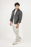 - SHERPA LINED BLACK SHIRT WITH TEE -